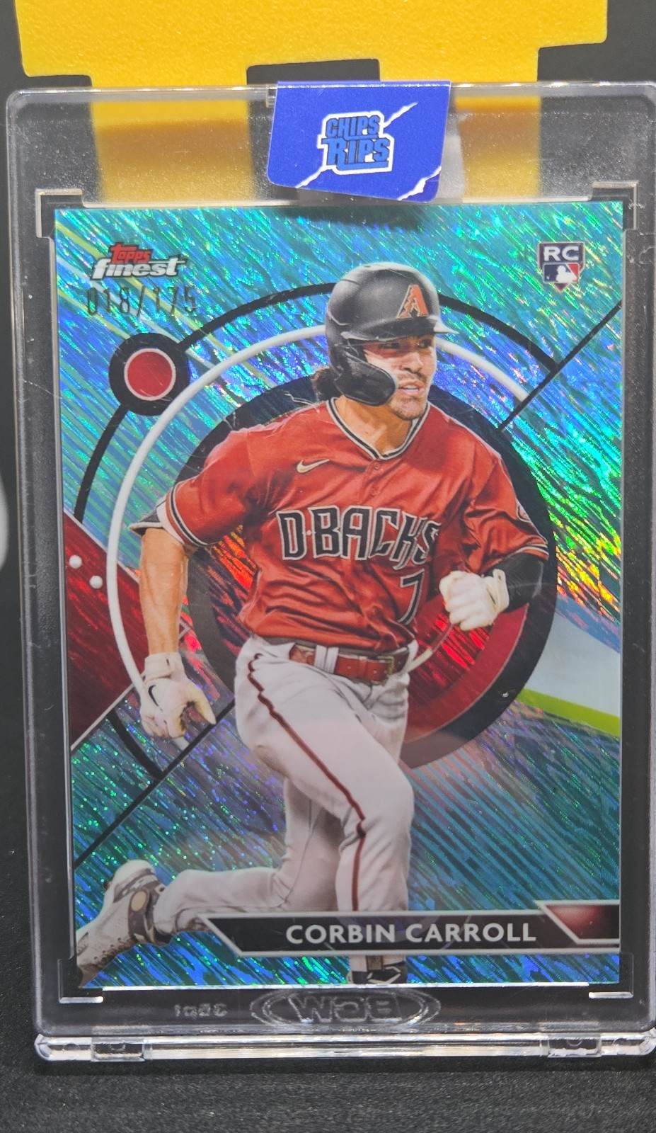 2023 Topps Finest - Corbin Carroll #24 Aqua Shimmer Refractor 18/175 (RC)