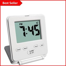 Sleek Digital Travel Alarm Clock - Lightweight & Easy to Use, Snooze Feature