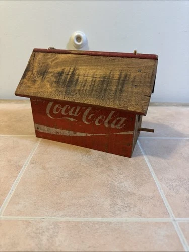 Unique Vintage Coca Cola Wooden Birdhouse Coca-Cola