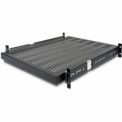 StarTech 2U Adjustable Mounting Depth Vented Sliding Rack Mount Shelf - 50lb