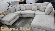Comfy U & L Shape Elegant Cinema Sofa with New Corner Chaise Footstool/NEW SALE