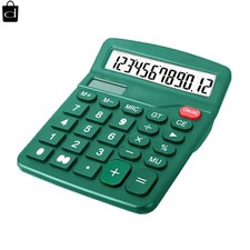 Talking Calculator 12 Digits Large LCD Display Desktop Calculator Light Green