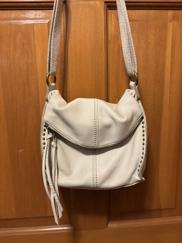 The Sak Crossbody Leder Tasche Elfenbein Nieten Quaste verstellbar Fold Over Silverlake - Bild 8 von 12
