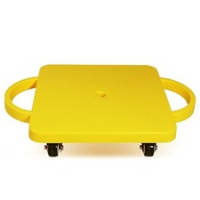 GSE Gym Floor Scooter Board with Handles for Kids Indoor Play, Yellow