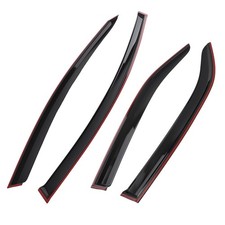 Vent Visor Rain Guards For Kia Forte Sedan 2009-2013 4pc Adhesive Black