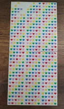 V Stickers Mrs Grossmans Scrapbooking Micro Hearts Raibow Full Partial Mods