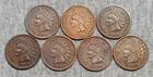 Lot Of 7 Indian Head Cent - 1865, 1880, 1884, 1891, 1895, 1895 & 1896