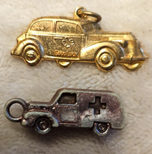 Vintage car charms Good Luck Roi-Tan cigar advertising and plastic ambulance