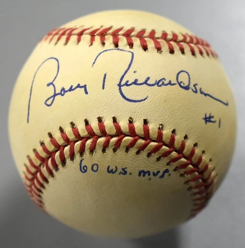 Bobby Richardson Signed American League Baseball Autograph 60 WS MVP Inscription