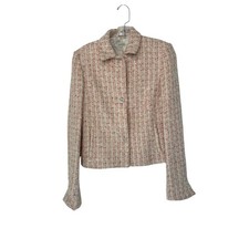 Bernard Zins Blazer Pink Tweed Twee Office Work Career Business Size 4