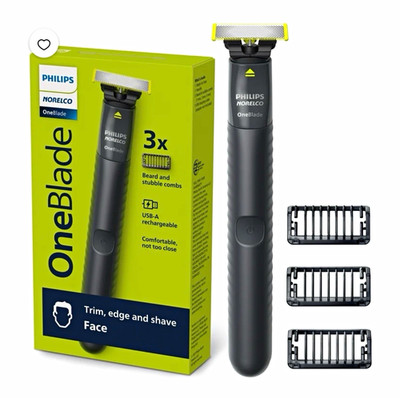 Philips Norelco OneBlade Men s Face Shaver, Precision Trimmer, USB, Black