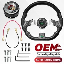 13 Aluminum Universal D Shape Racing Steering Wheel Wquick Release Adapter Kit