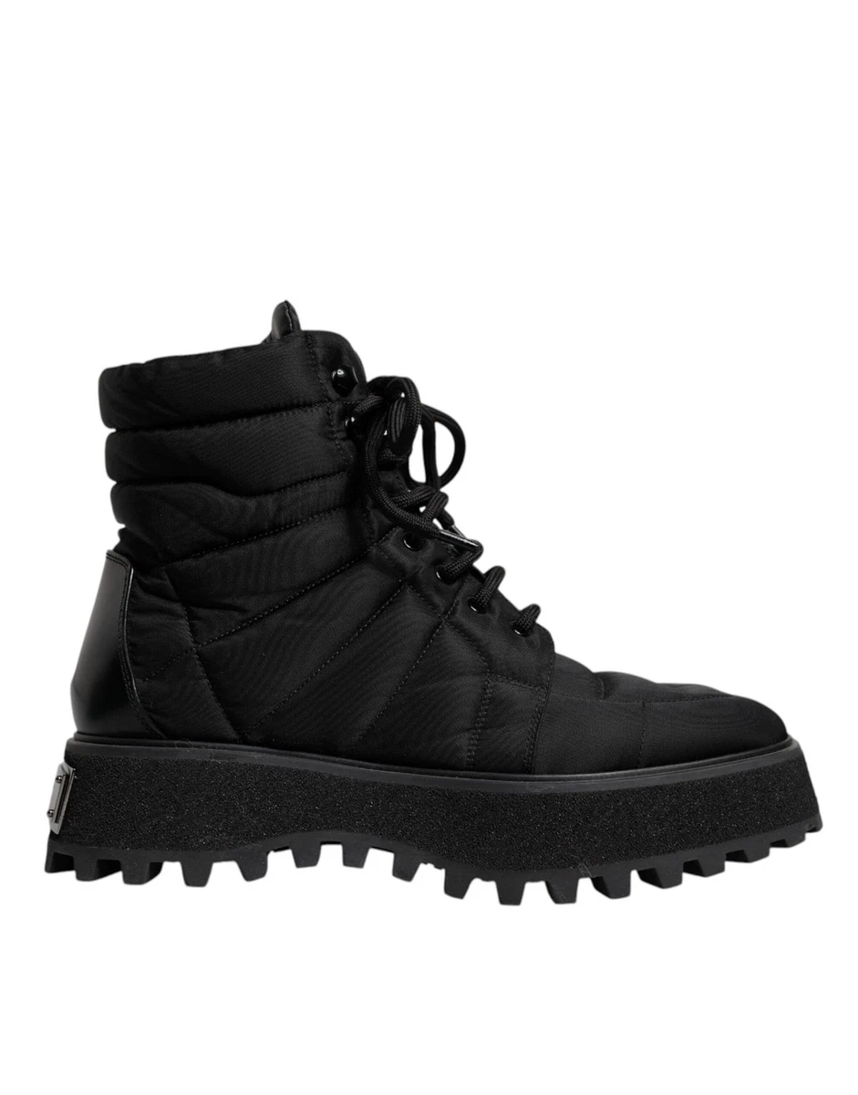 Dolce&Gabbana Men Black Ankle Shoes Nylon Padded Mid Calf  display picture 2