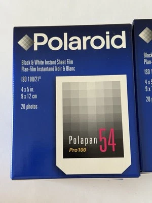 Polaroid Polapan Pro100 54 Black and White Instant Film 20 Photos - Bild 1 von 4