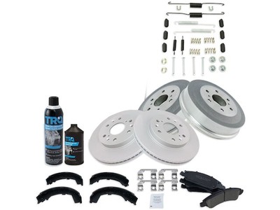 71HS45P Front and Rear Brake Pad Rotor Shoe Drum Kit Fits GMC Sierra 1500