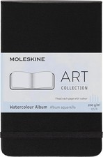 Moleskine Art Plus Watercolor Album, Pocket, Black, Hard Cover Black