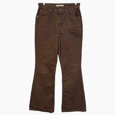 Levi's 70s High Flare Jeans Womens 28 Brown Cotton Corduroy Detail A4691-0001