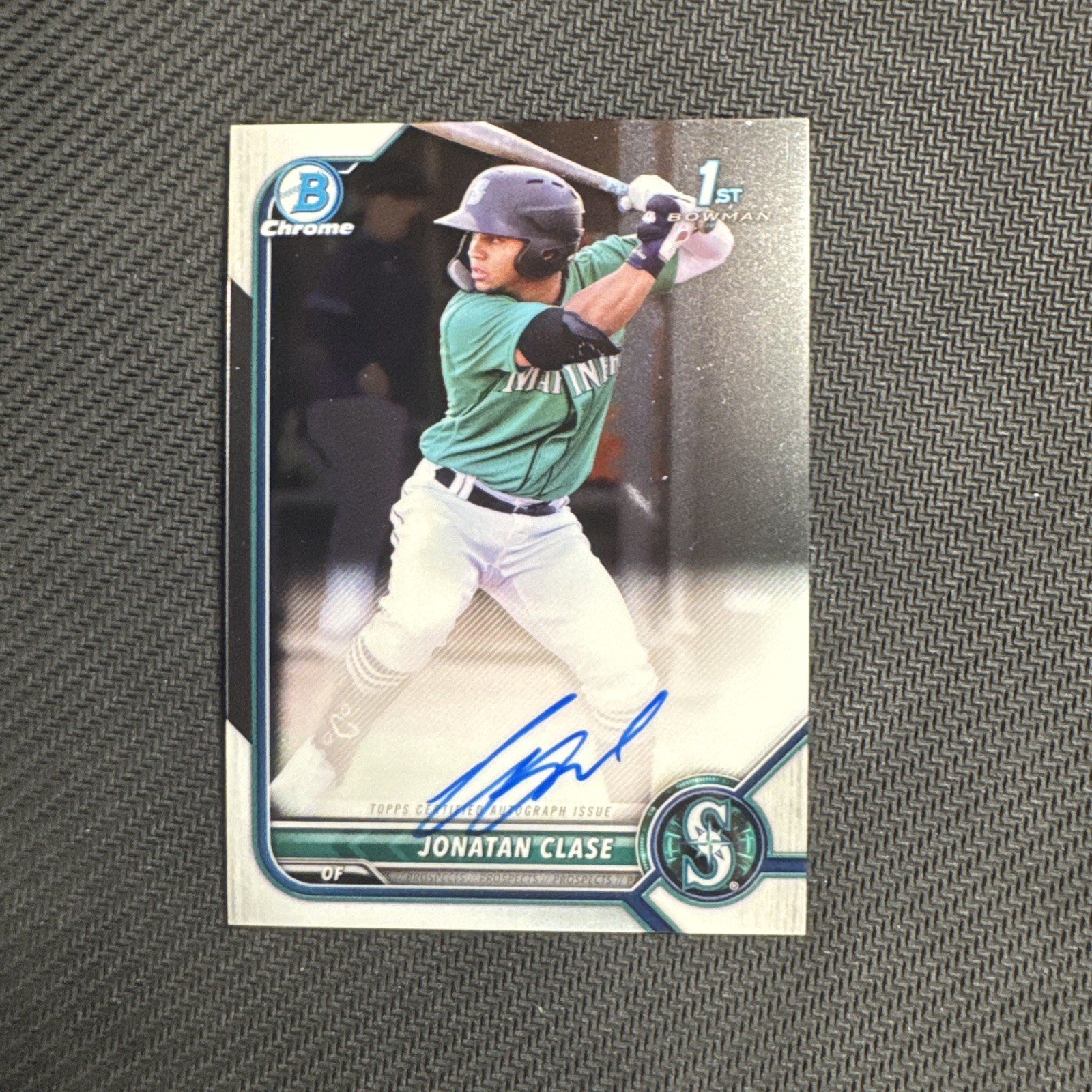 2022 Bowman Jonatan Clase Chrome Auto 1st Prospect #CPA-JCL Mariners
