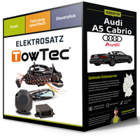 Elektrosatz 13-Pol Spezifisch für Audi A5 Cabrio 11.2016-Jetzt NEU Towtec