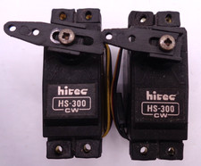 Hitec HS-300 STANDARD Servos + horns and mounts quantity of 2 both working fine