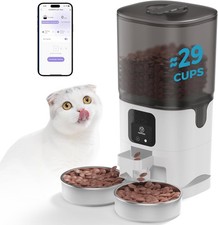PAPIFEED 7L Automatischer Katzenfutterautomat für 2 Katzen WiFi Auto Feeder mit APP-Steuerung