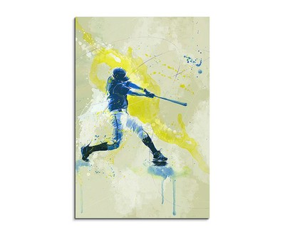 60x90cm Baseball III SPORTBILDER Splash Art Wandbild Aquarell Art