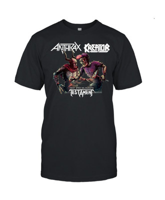 Anthrax Kreator Testament Europe Tour 2024 Unisex T-Shirt   Thrash Metal Concert