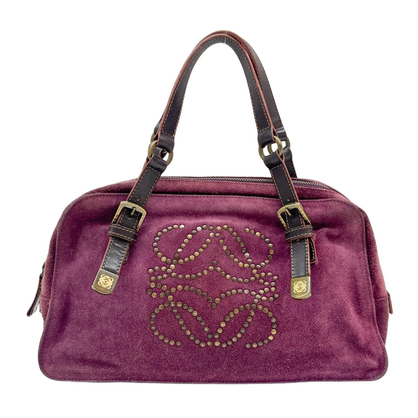 Loewe — LOEWE Amazona Purple Suede Hand Bag