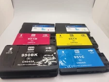 Compatible for HP 950XL Black 951 Color Lot Of Ink Cartridges Used