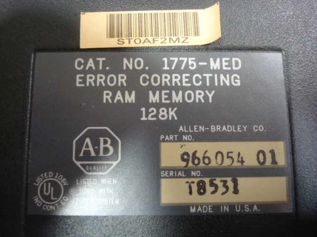Módulo de memória RAM Allen Bradley 1775-MED PLC-3 correção de erro usado - Imagem 3 de 3