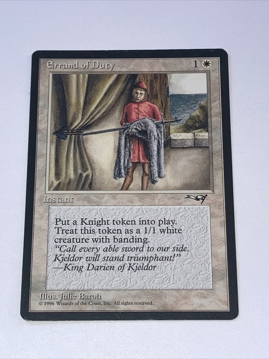 banding cards mtg ERRAND OF DUTY 1996 Magic The Gathering Card