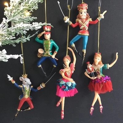 Nutcracker Ballet Figure Hanging Christmas Tree Decoration Gisela Graham