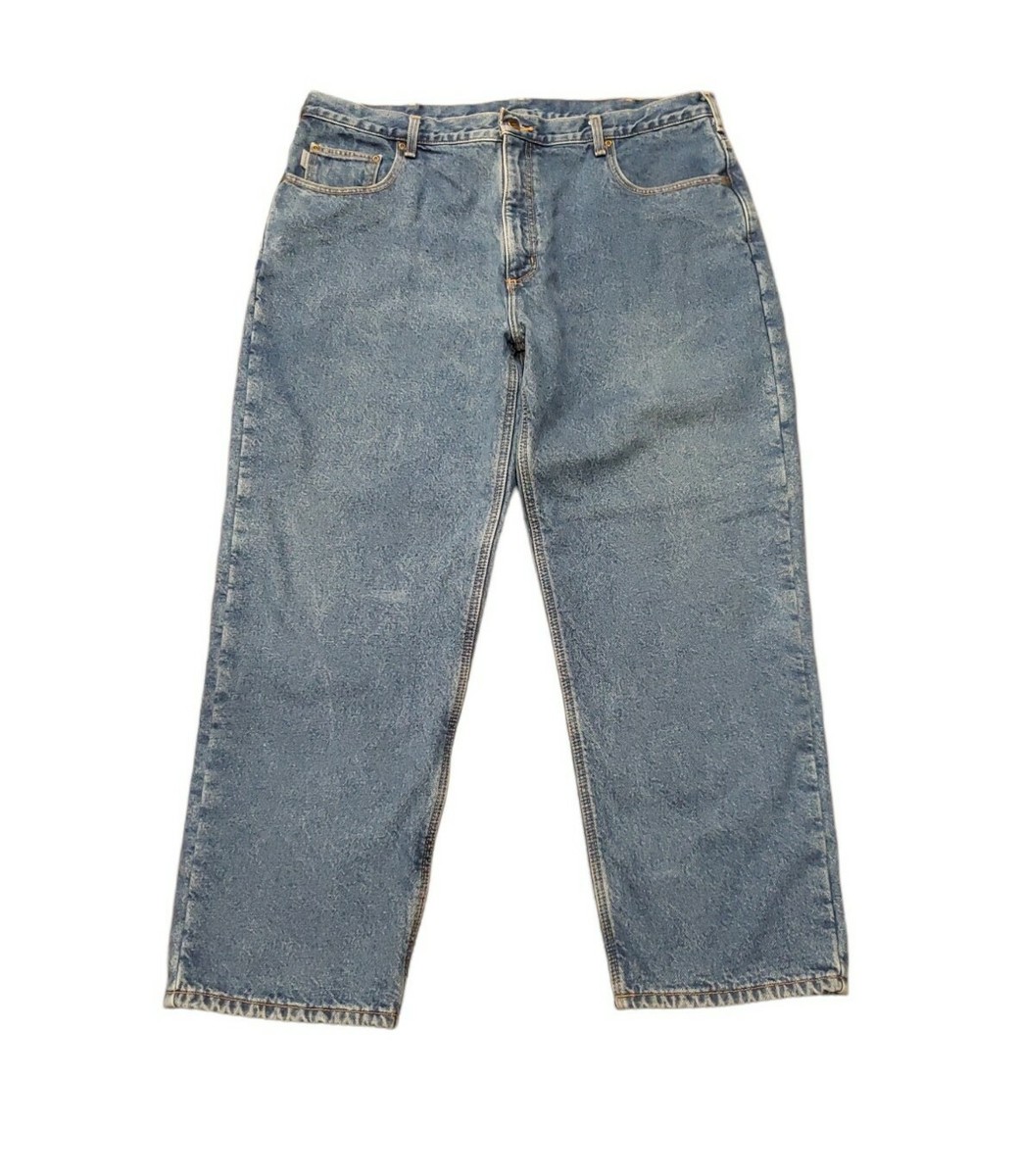 Carhartt Men's Fleece Lined Jeans Size 42 x 30 Blue Denim Cold - Main Image