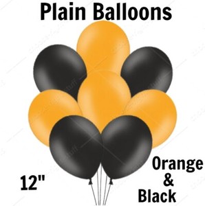 12/" Orange Black Polka Dot Halloween Balloons White and Mix colour Xmas Party