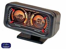 Panda Inclinometro auto fuoristrada camper  Suv 4x4 Nero 12 Volt rollio