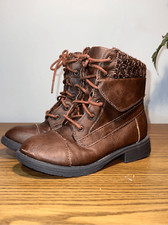 Toddler Vegan Leather Brown Boots  Size 13 m