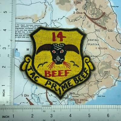 Patch , USAF PATCH , US AIR FORCES PATCH , Prime Beef 14th Civil Engineers  , S2
