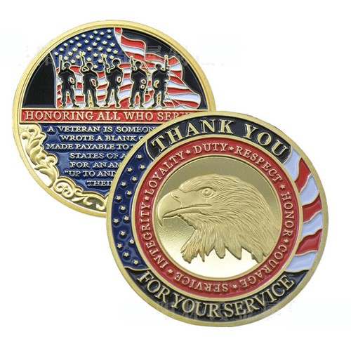10PCS Challenge Coin Thank You for Your Service Military Appreciation Veteran - Picture 2 of 10