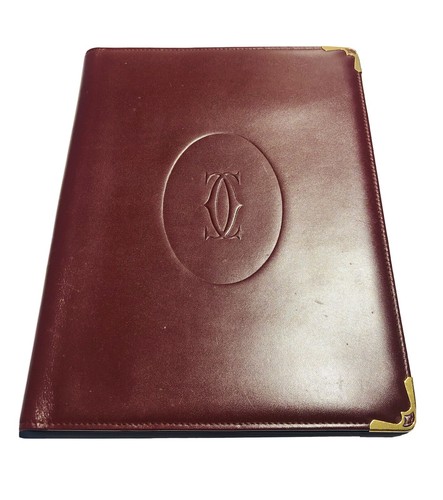 Vintage Cartier Paris Burgundy Leather 