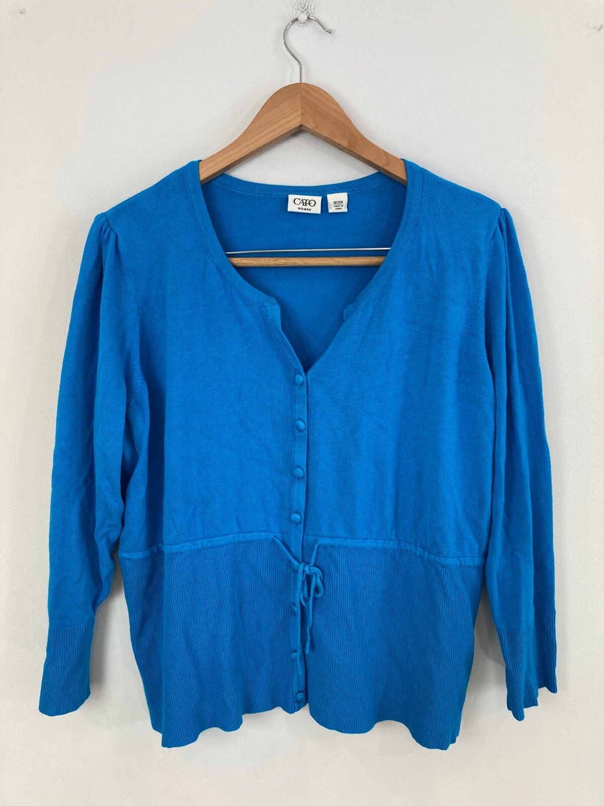 20 Cardigan Teal Blue V Neck 
