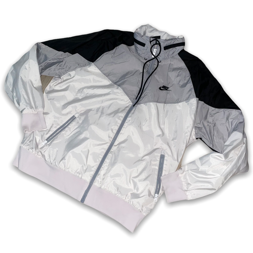 Nike Deportiva Windrunner Chaqueta Cortavientos Azul Gris Nailon Suave Glanz L - Imagen 2 de 6