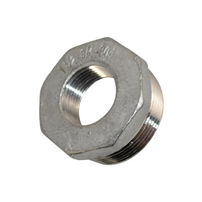 1-1/2  to 3/4'' NPT threaded SS304 HEX Reducing bush Pipe Reducer Fitting Adapter