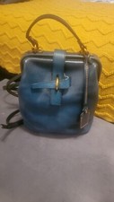 Old Trend Pamela Genuine Leather Turquoise Purse (came W/one Broken Clasp!!)