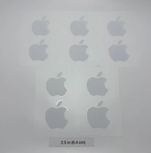 Authentic Apple OEM Logo Decal Stickers – White lot of 5