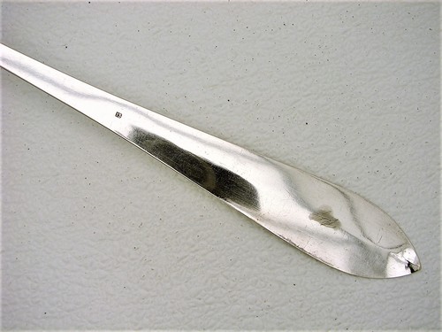 Large German POLAND Solid Silver Serving Ladle Marked 14 1/2 inch 13 Loth - Picture 4 of 9
