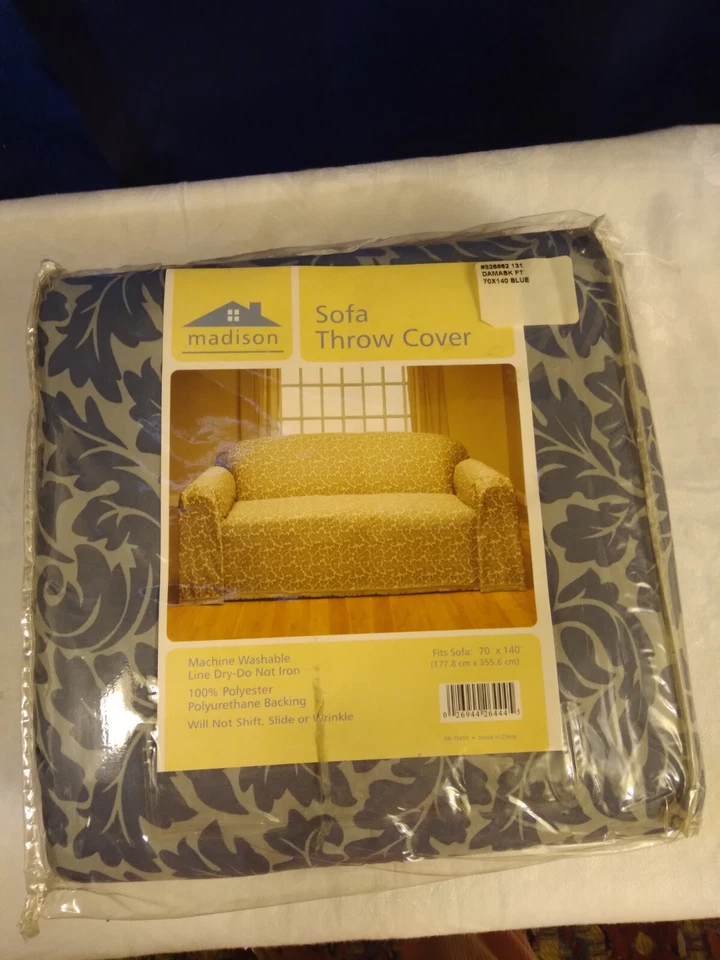 Novo Sem Etiquetas Madison Sofá/Sofá Capa 70"x 140" Azul Floral - Imagem 3 de 3