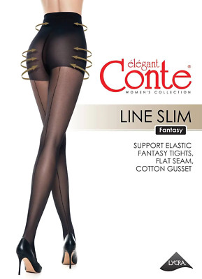 Conte Line Slim 40 Den - Shaping Fantasy Women's Tights with a seam imitation (2