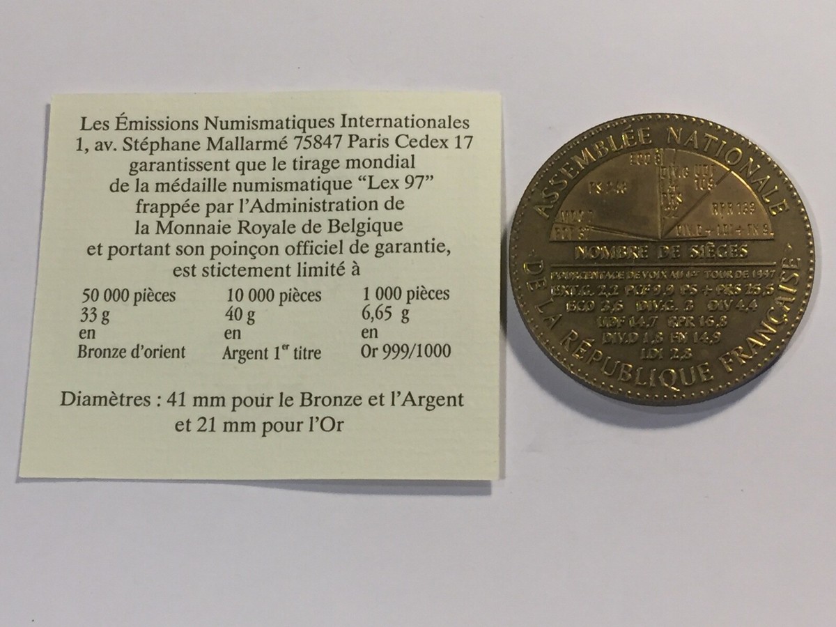 MÉDAILLE ASSEMBLÉE NATIONALE PAR DRAGO Médaille Assemblée Nationale - Collection