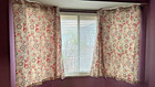 Set of 2- Botanical Print Insulated Room Darkening Grommet Curtain Panel 63''