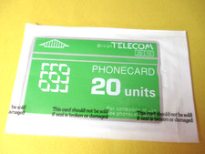 Scheda telefonica vintage British Telecom (BT) 20 unità Classic verde--sigillata